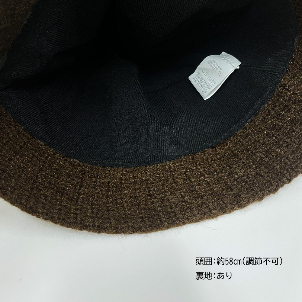 バケットハット 編み物 女性用ニット編みバケットハット