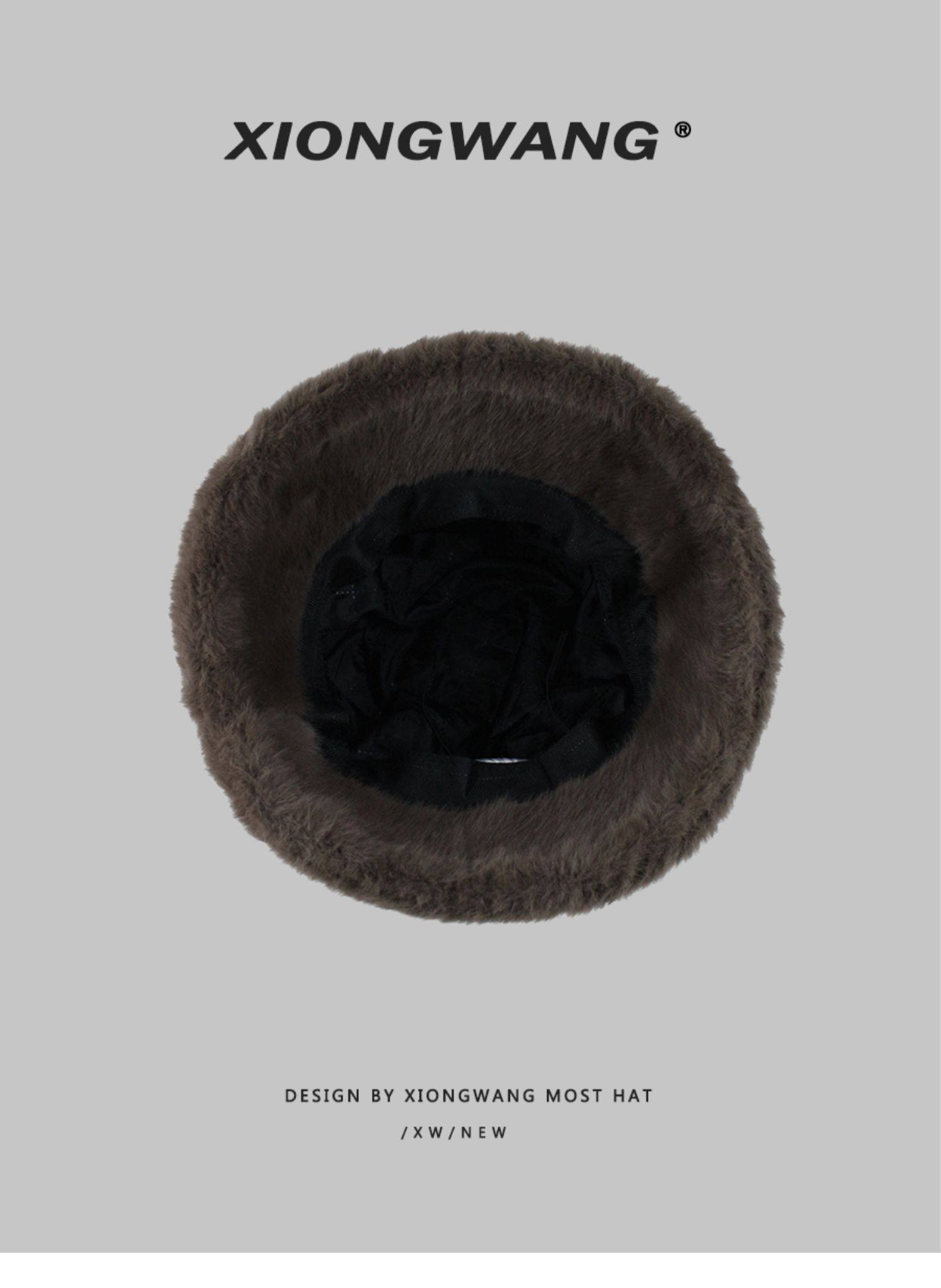 バケットハット ふわふわもこもこファー素材の防寒バケットハット