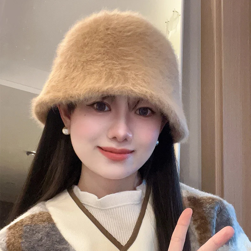バケットハット ふわふわもこもこファーバケットハット