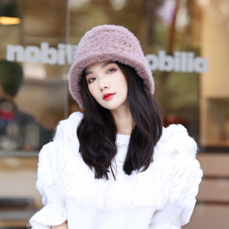 バケットハット もこもこファー素材 あったかバケットハット