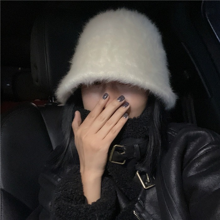 バケットハット ふわふわ贅沢ファー素材のあったか防寒バケットハット