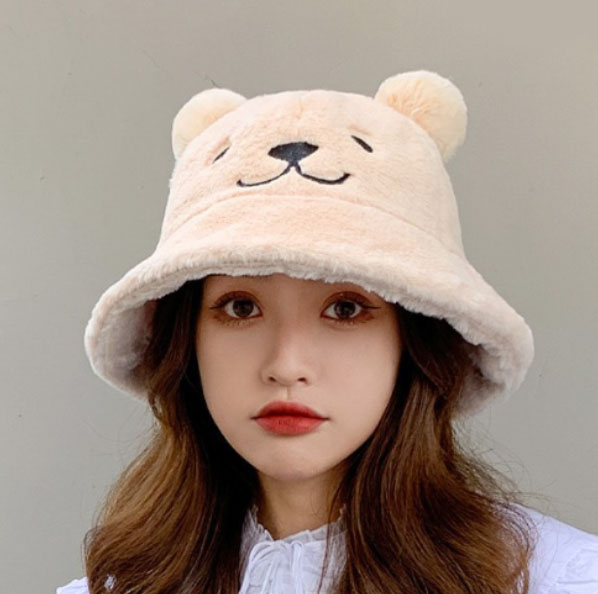 バケットハット レディース もこもこファー クマ耳バケットハット 保温帽子