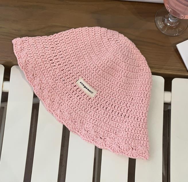 バケットハット 編み物 春夏新作 紫外線対策 日除け帽子 男女兼用