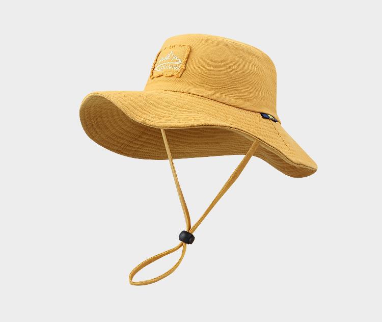 バケットハット 刺繍ワンポイント付き 紐付きバケットハット