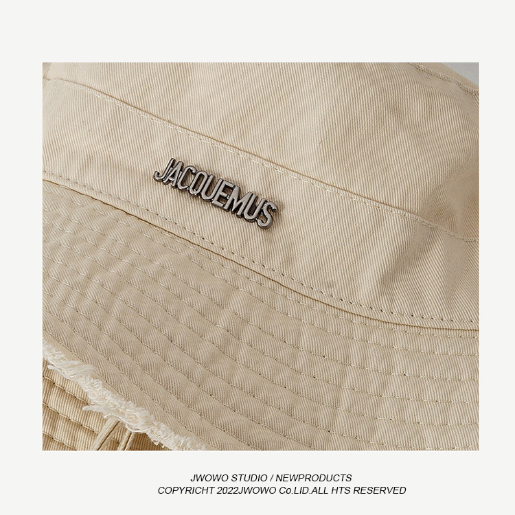 バケットハット アウトドア ロゴ付き 紐付きバケットハット