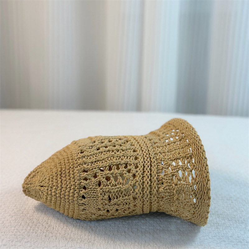 バケットハット 透かし編み かぎ編み 涼感 編み物バケットハット