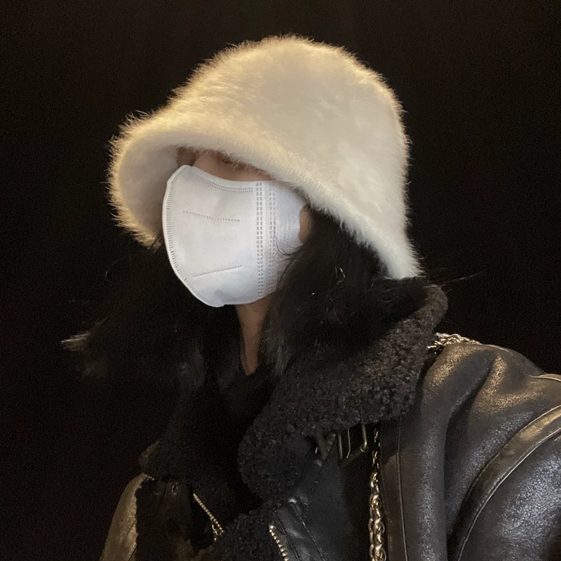 バケットハット ふわふわ贅沢ファー素材のあったか防寒バケットハット