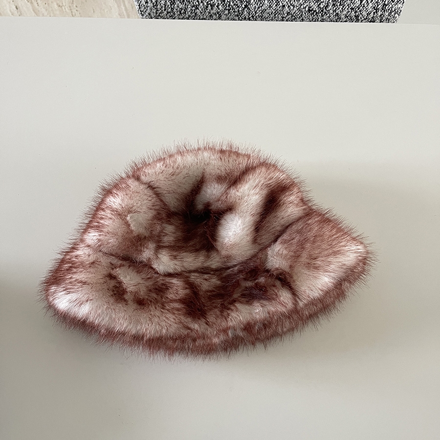 ファー帽子 もこもこバケットハット 女性用 暖かい冬帽子