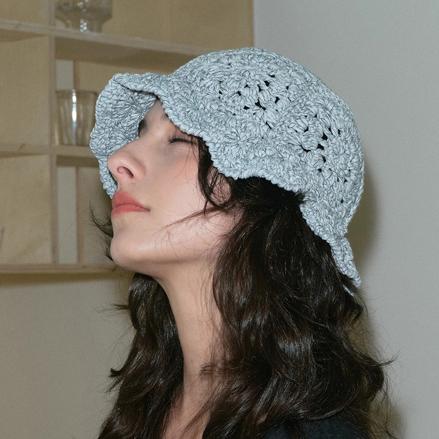 バケットハット 編み物 かぎ針編みバケットハット 女性用帽子 韓国風