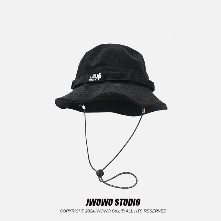 バケットハット 多彩配色切替紐付きバケットハット