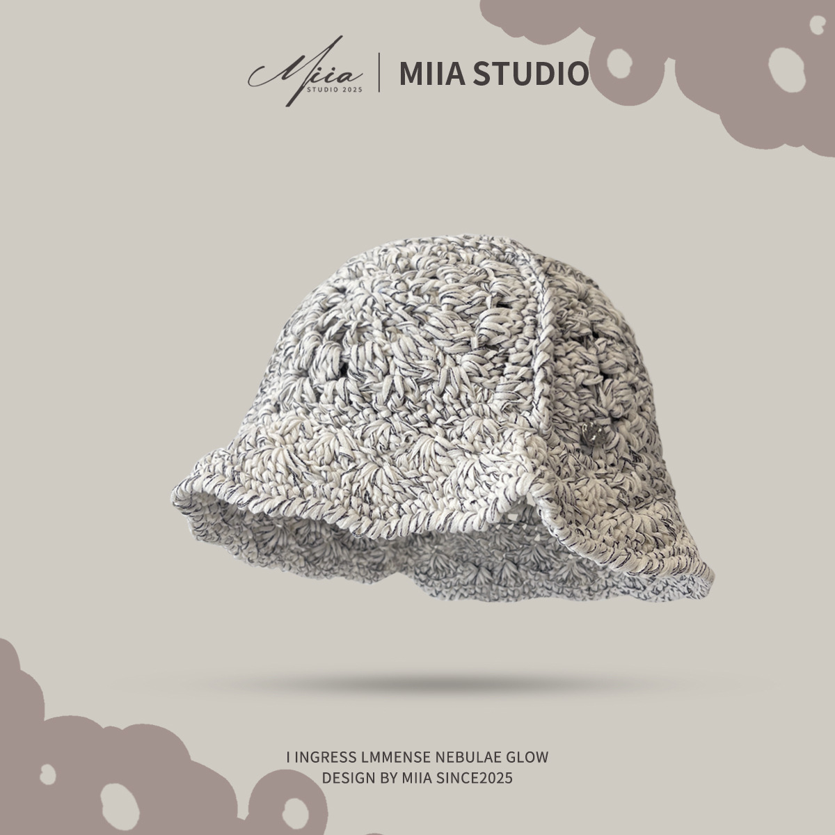 バケットハット 編み物 かぎ針編みバケットハット 女性用帽子 韓国風