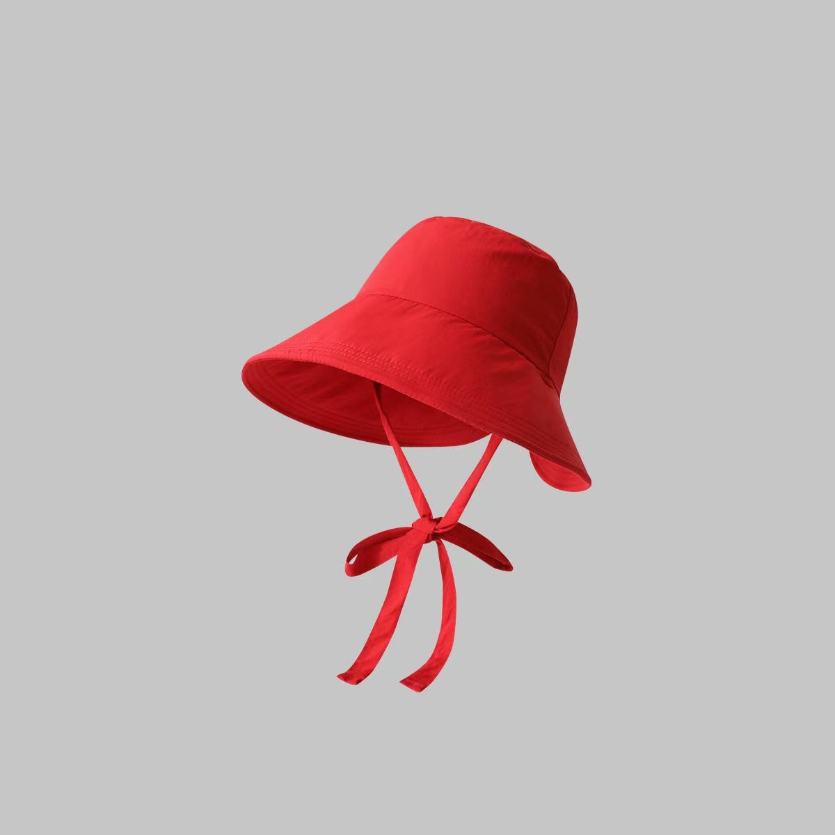 バケットハット リボン結び紐付きバケットハット