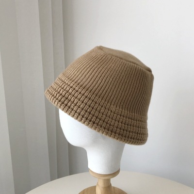 バケットハット 編み物ニット帽子 バケットハット 女性用 韓国風ファッション 女性用 秋冬 全5色