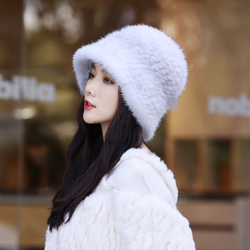 バケットハット もこもこファー素材 あったかバケットハット