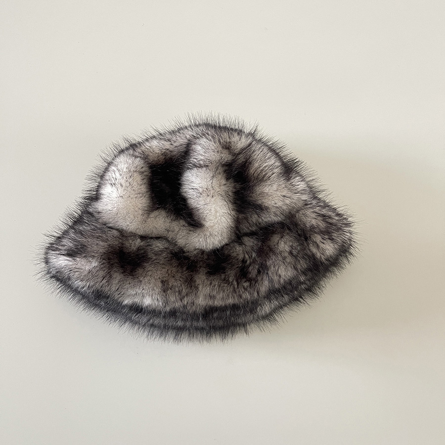 ファー帽子 もこもこバケットハット 女性用 暖かい冬帽子