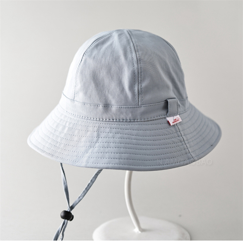 バケットハット 綿素材の調節可能紐付きバケットハット