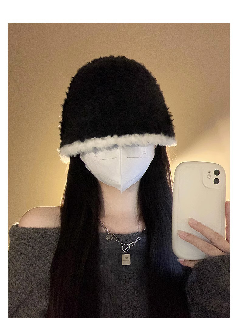 バケットハット ふわもこ二重仕立てバケットハット