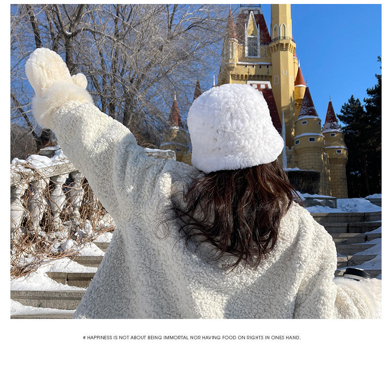 バケットハット もこもこ雪景色バケットハット