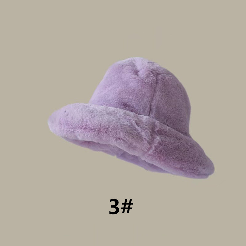 バケットハット ファー素材バケット帽子レディース秋冬防寒小顔効果