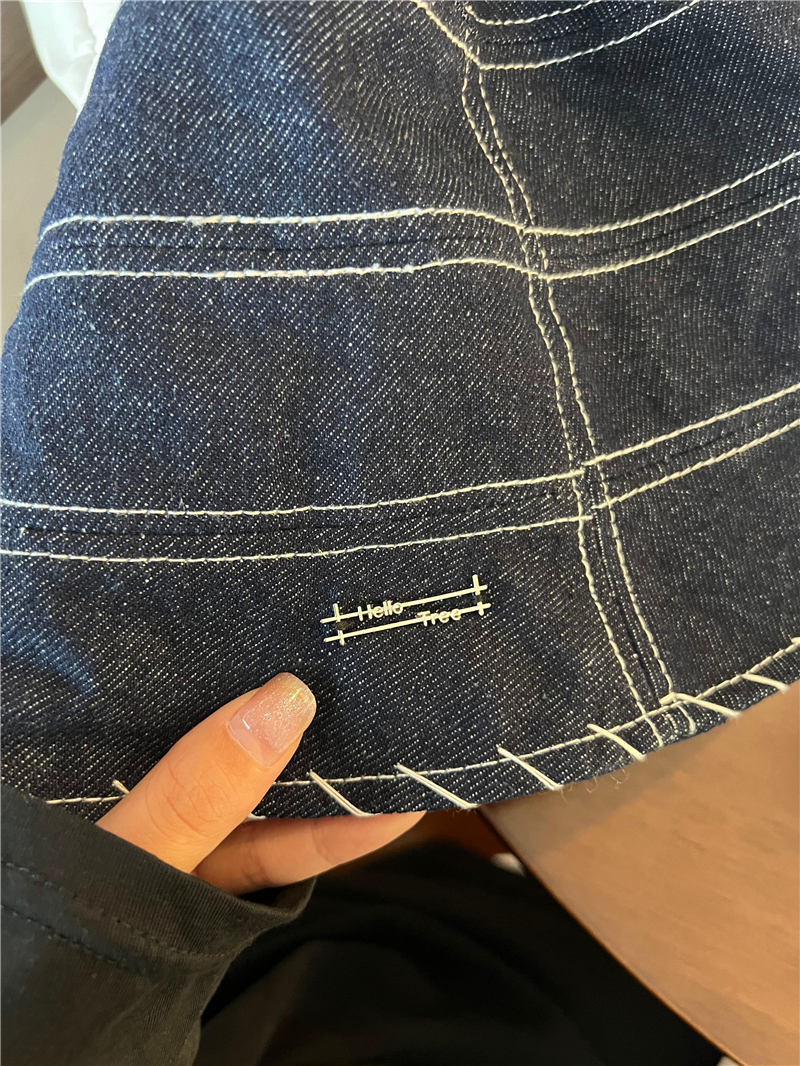 バケットハット ステッチラインデニムバケット