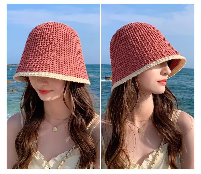 バケットハット 透かし編み 涼しげな夏の日よけ 編み物バケットハット