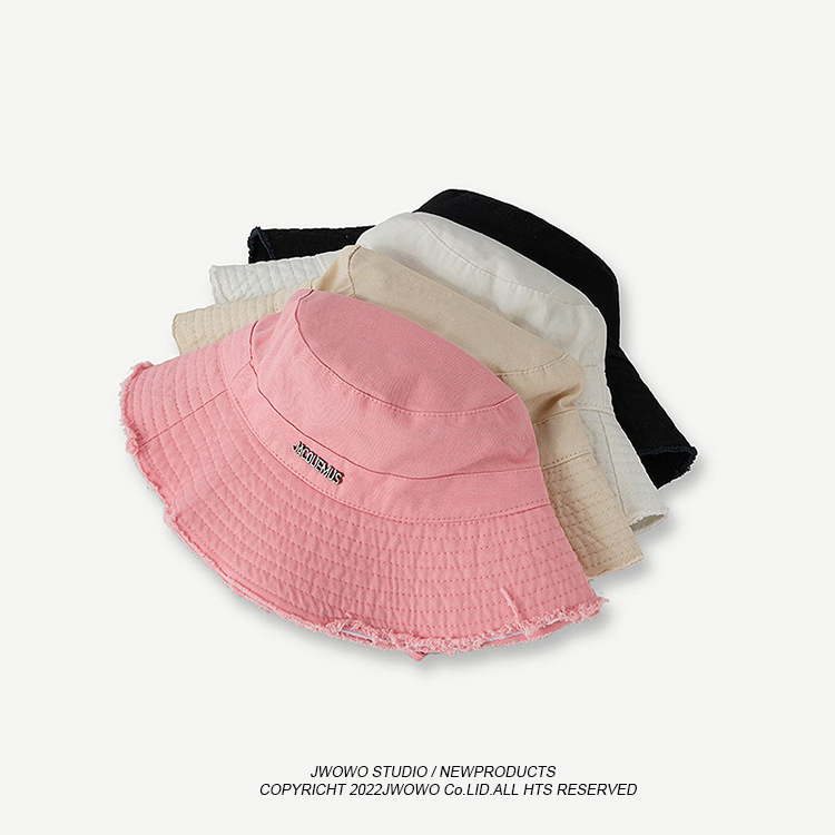 バケットハット アウトドア ロゴ付き 紐付きバケットハット