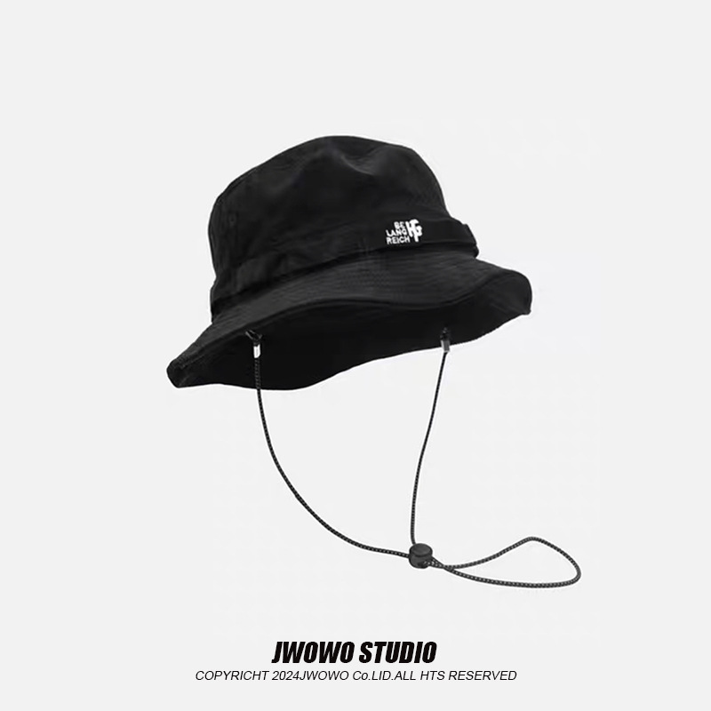 バケットハット 多彩配色切替紐付きバケットハット