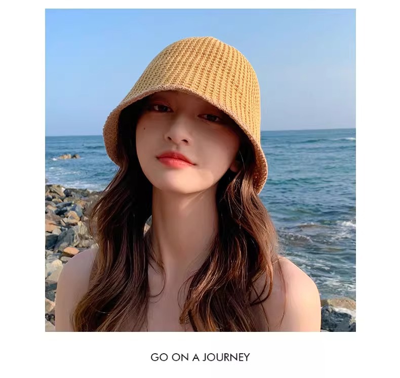 バケットハット 透かし編み 涼しげな夏の日よけ 編み物バケットハット