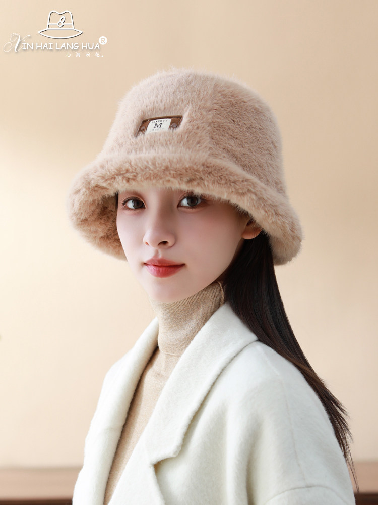 バケットハット ふわふわファー素材のあったか防寒バケットハット