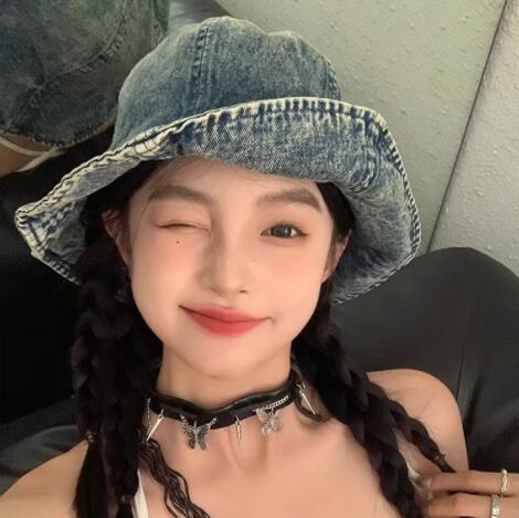 バケットハット デニム帽子 小顔効果 紫外線対策 つば広バケット帽