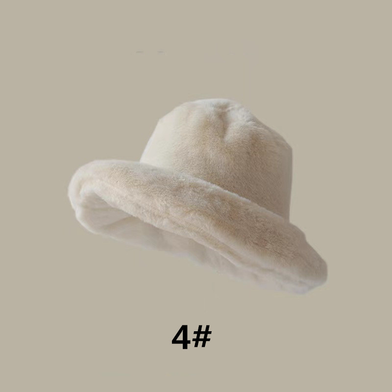 バケットハット ファー素材バケット帽子レディース秋冬防寒小顔効果