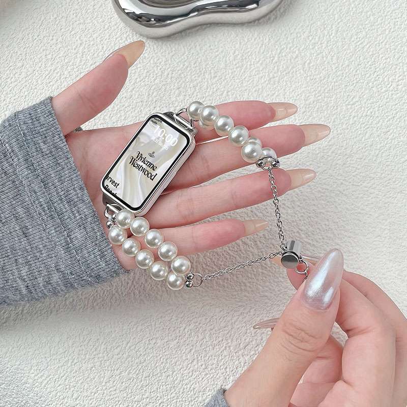 アップルウォッチバンド パール装飾スマートウォッチブレスレットバンド
