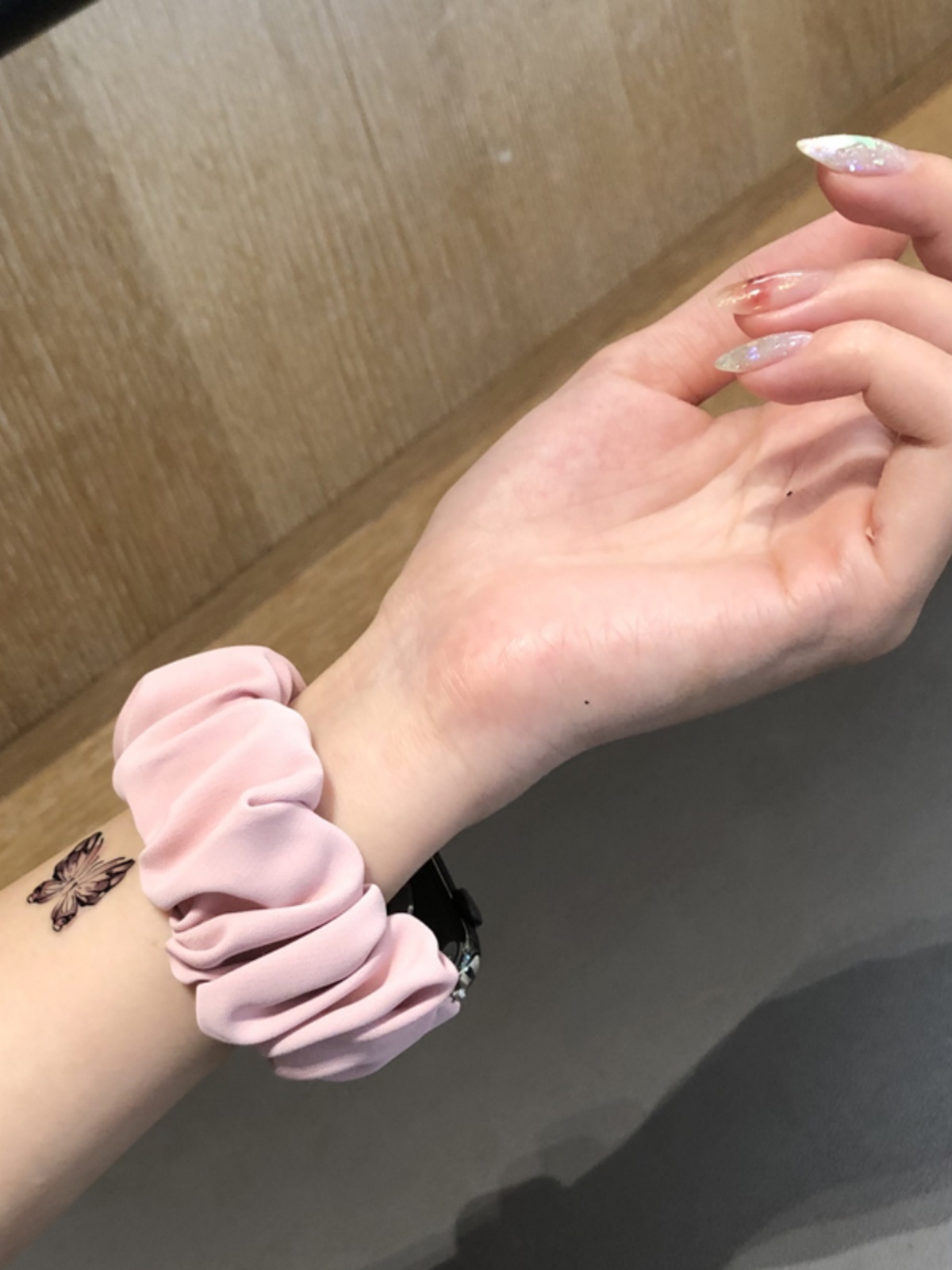 アップルウォッチバンド シュシュ風ナイロンバンド