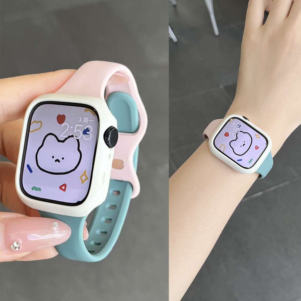 アップルウォッチバンド かわいいキャラクター柄スマートウォッチカバー