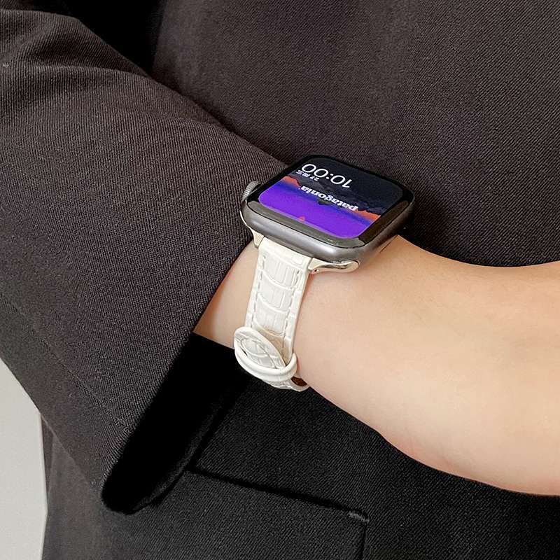 アップルウォッチバンド 高級クロコダイル型押し