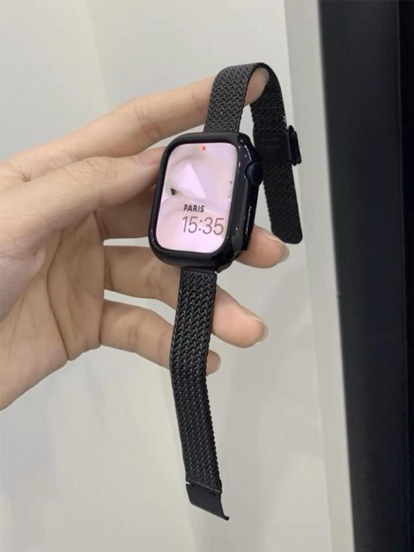 アップルウォッチバンド アップルウォッチ用 ステンレス編みベルト ブラック