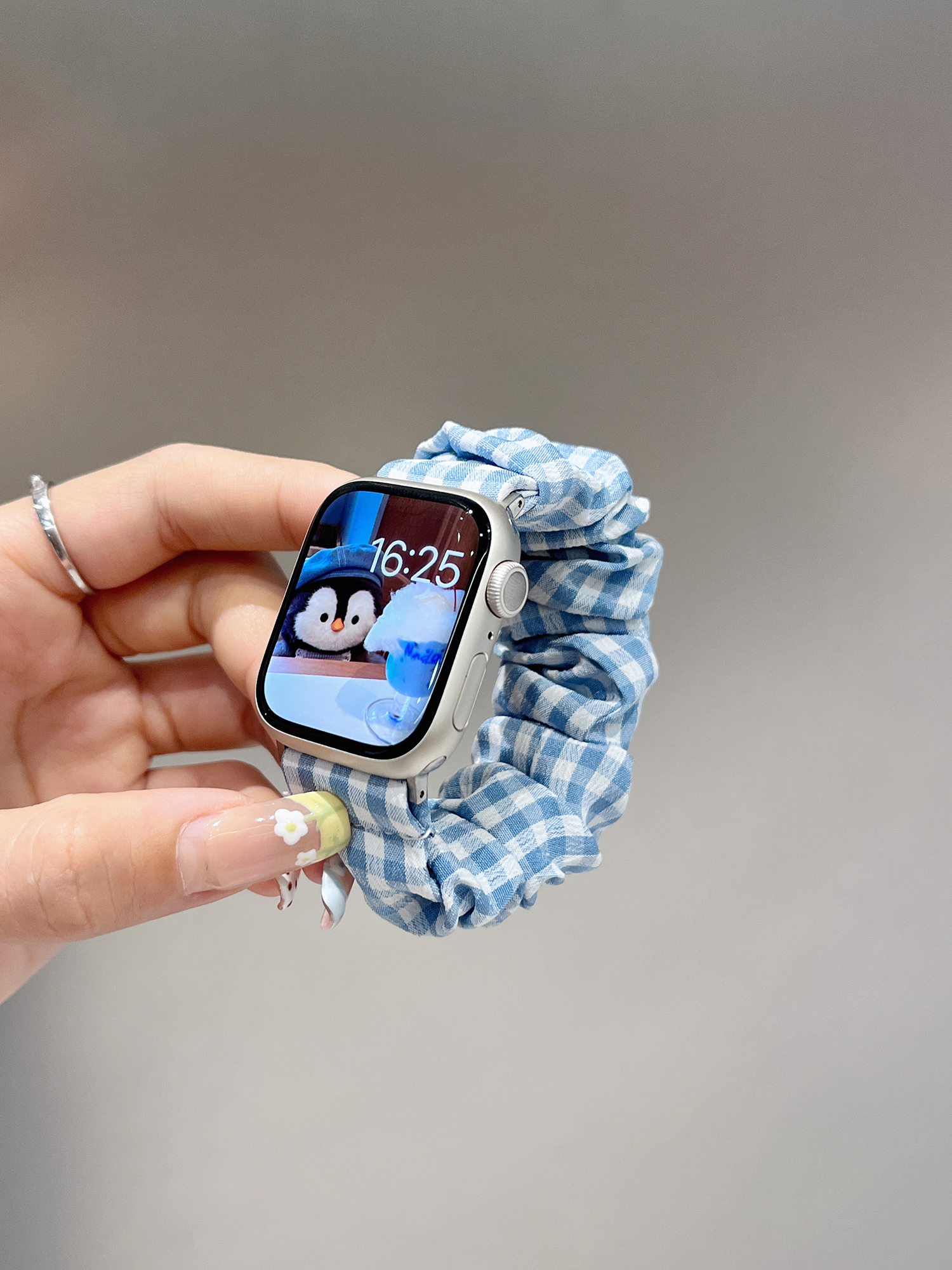アップルウォッチバンド シュシュ風ナイロンバンド