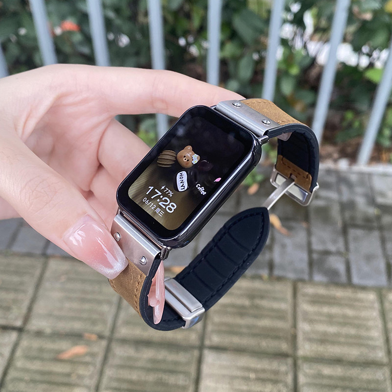 アップルウォッチバンド 金属バックル付き本革二重巻きバンド