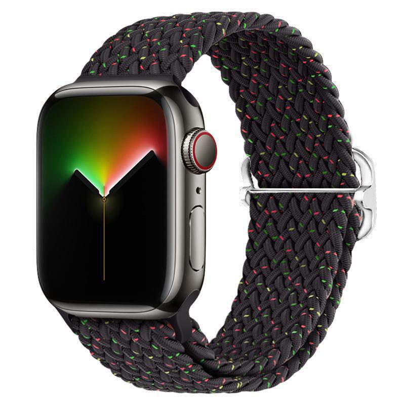 アップルウォッチバンド 編み込みデザイン調節可能一体型腕時計ベルト