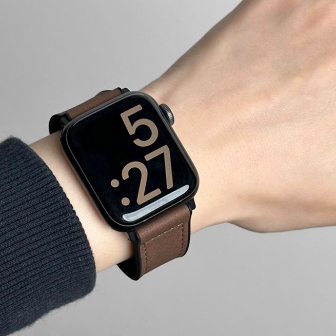 アップルウォッチバンド 上質本革製ミニマルベルト