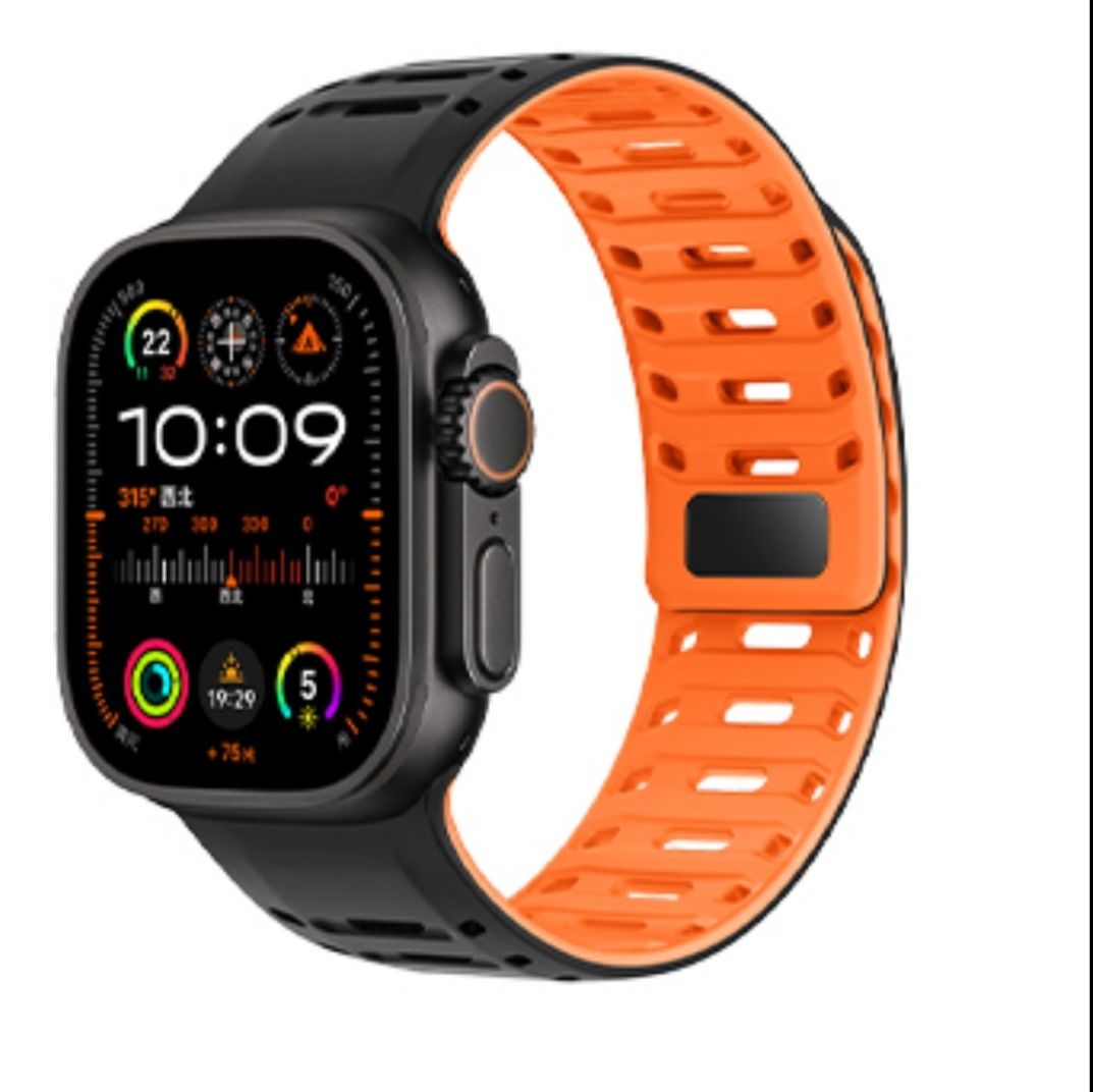 アップルウォッチバンド 通気性抜群Ｔ字扣シリコン磁石バンド