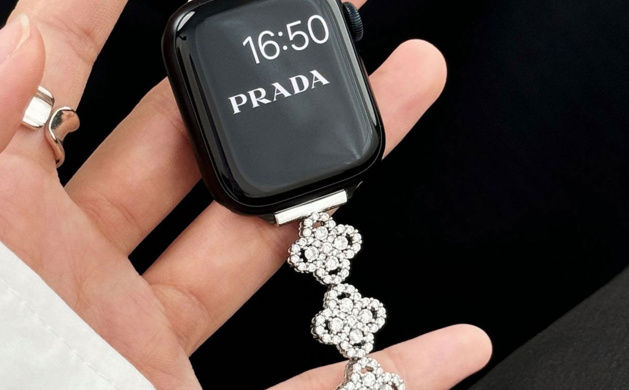 アップルウォッチバンド きらめく花結び セラミックバンド