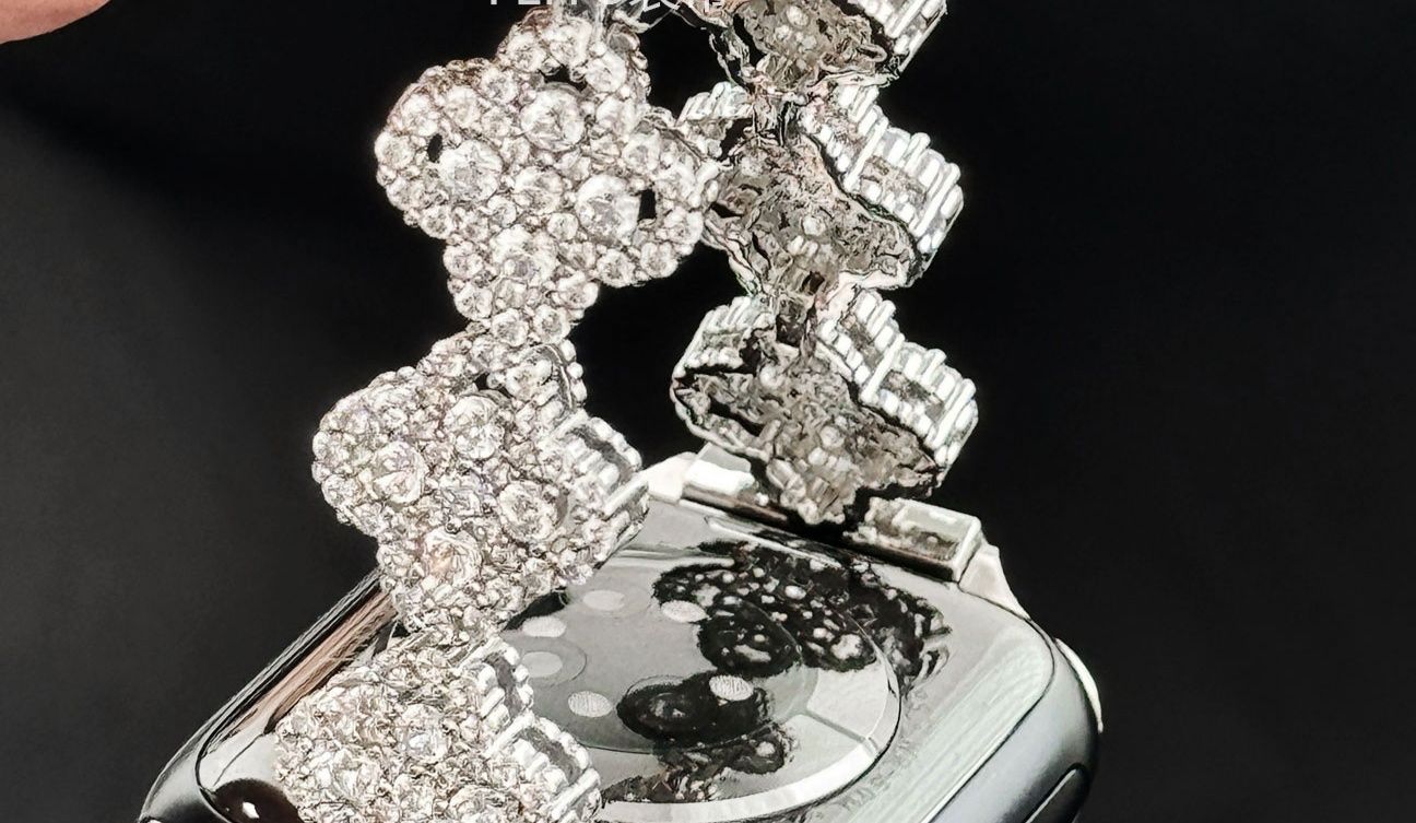 アップルウォッチバンド きらめく花結び セラミックバンド
