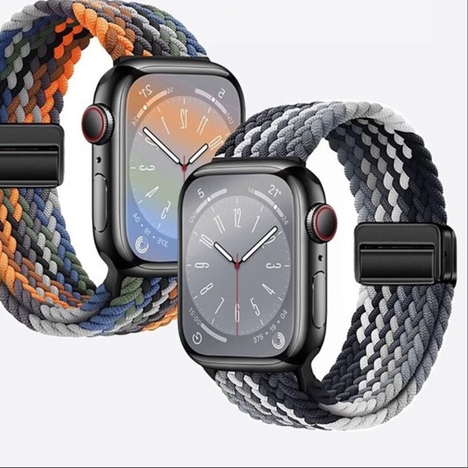 アップルウォッチバンド 磁力編み込みスポーツバンド