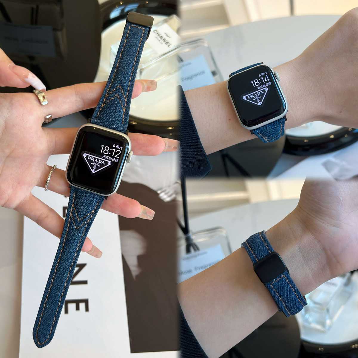 アップルウォッチバンド プラダ デニムスマートウォッチバンド