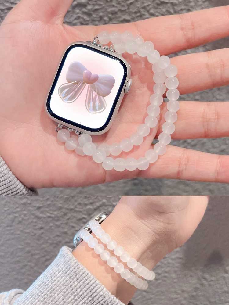 アップルウォッチバンド 天然石ビーズブレスレット