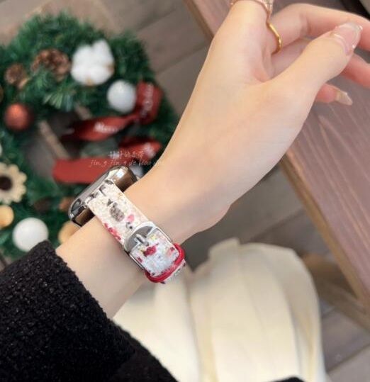 アップルウォッチバンド 腕時計用レザーバンド 花柄おしゃれ交換ベルト