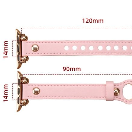 アップルウォッチバンド 本革スリム円環金具付き時計替えベルト