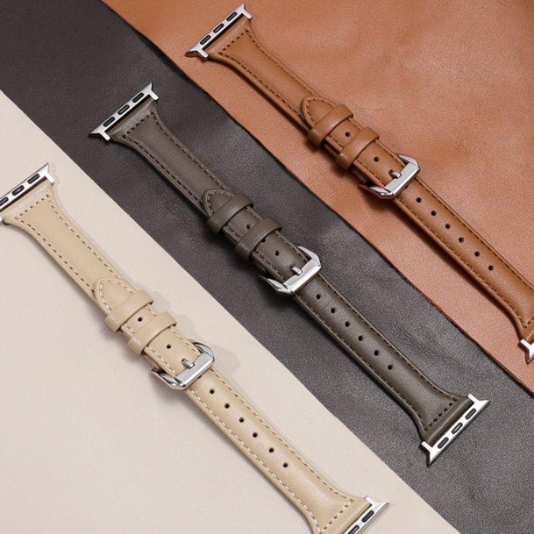 アップルウォッチバンド 本革ステッチデザイン時計替えバンド