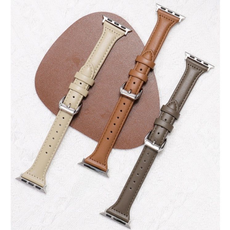 アップルウォッチバンド 本革ステッチデザイン時計替えバンド
